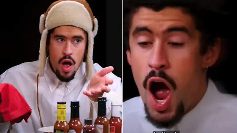 Bad Bunny’s Fiery Hot Ones Challenge Ends in Defeat