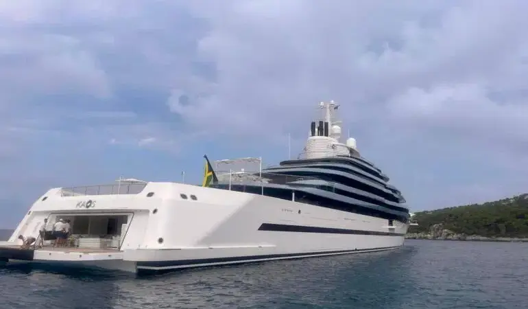 Seeking serenity, Nancy Walton Laurie guides her $300 million Kaos superyacht into the quiet Tremiti Islands, captivating the tiny Italian archipelago