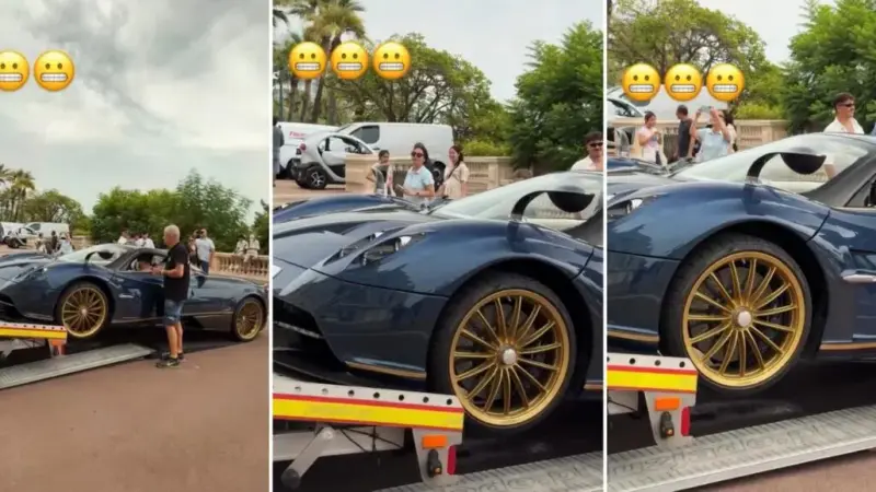 Luxury on the Line: Pagani Huayra Roadster Plunges from Delivery Truck in Monaco